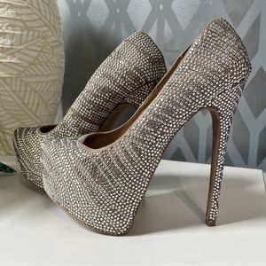 Steve Madden platform rhinestone heels